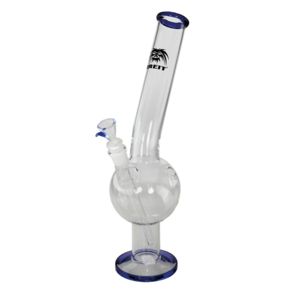BREIT Belly Bong mit Diffusorchillum blau
