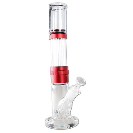 Black Leaf Glass Bong KIT red