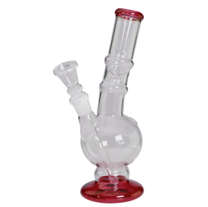 Bong de cristal Ice mini claro/rojo