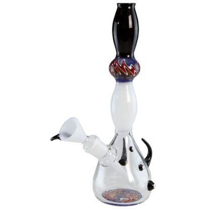 Glass Bong with Horns blue