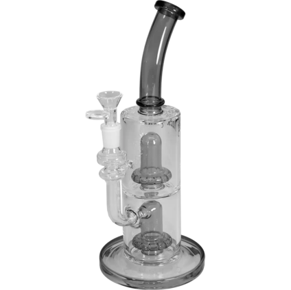 Black Leaf Percolator Bong grey