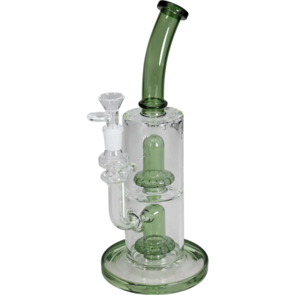 Black Leaf Percolator Bong green