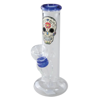 Bong de Cristal SKULL azul