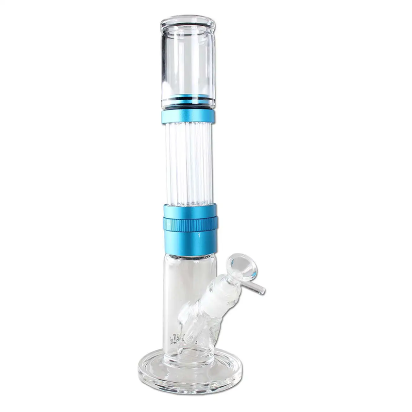 Black Leaf Glass Bong KIT blue