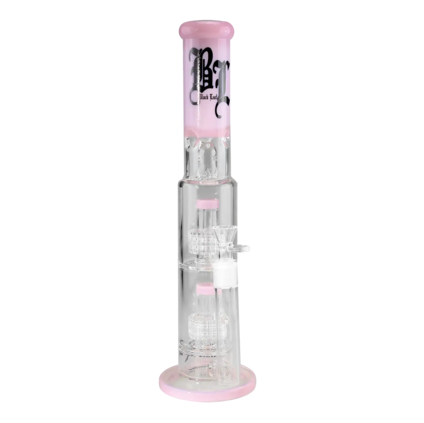 Black Leaf BL Ice Bong 2x Drum Percolator pink