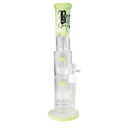 Black Leaf BL Ice Bong 2x Drum Percolator l. green