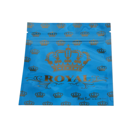 Black Leaf Zip Bags ROYAL