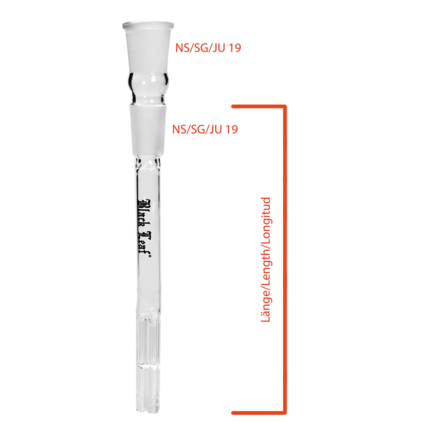 Black Leaf Slit Diffuser Chillum 4-Arm