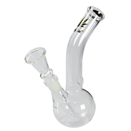 Black Leaf Glass Bong Golden Leaf