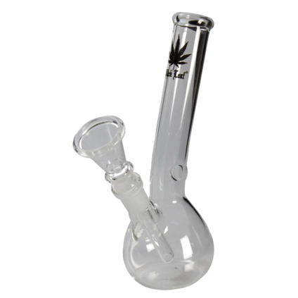Black Leaf Glass Bong Golden Leaf