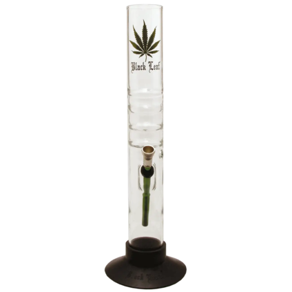 Black Leaf Cylinder Bong