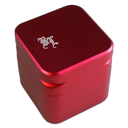 Black Leaf Aluminium Grinder 4-part red