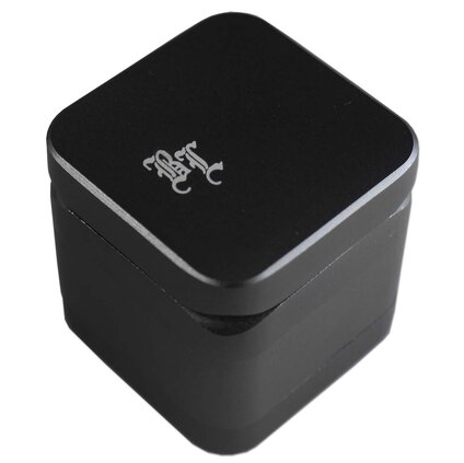 Black Leaf Aluminium Grinder CUBY 4-part grey