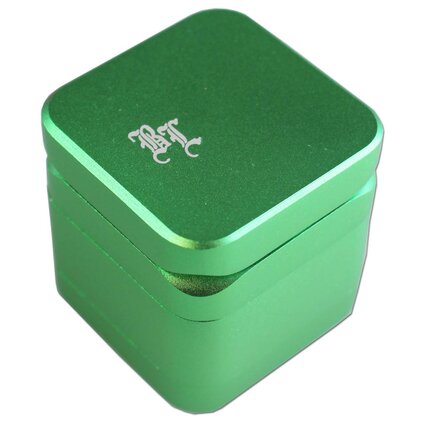 Black Leaf Aluminium Grinder CUBY 4-part green