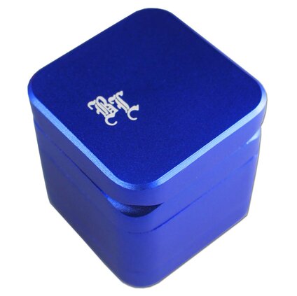 Black Leaf Aluminium Grinder CUBY 4-part blue