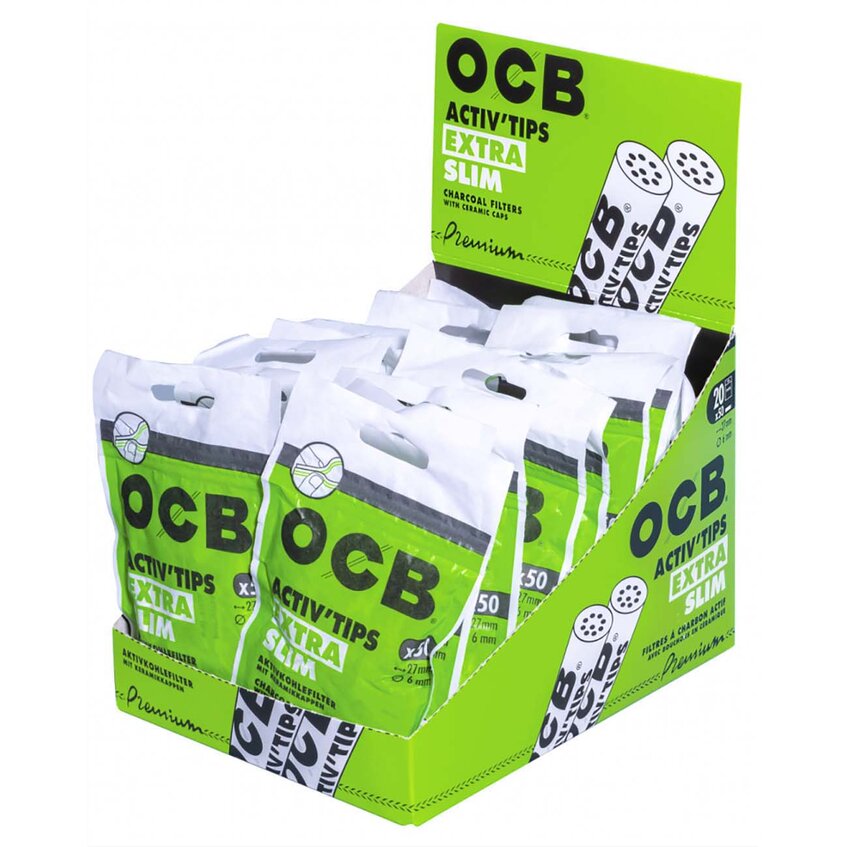 OCB ActivTips Extra Slim Aktivkohlefilter