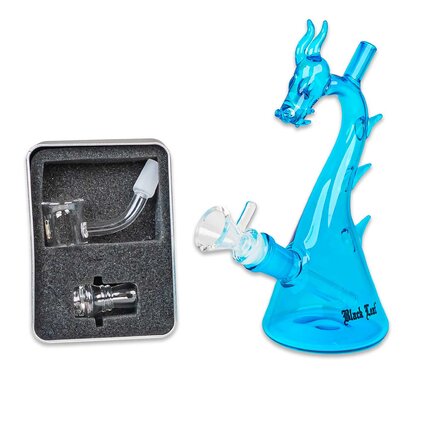 Black Leaf Mini Oil Hemp Bong DRAGON blue