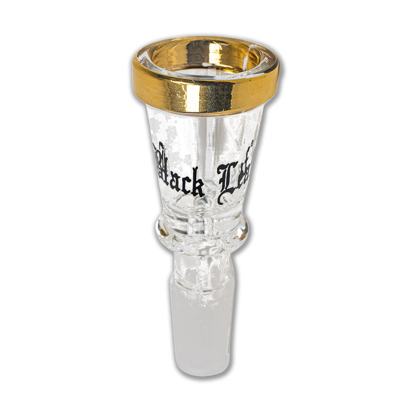 Black Leaf Cazoleta de cristal con borde