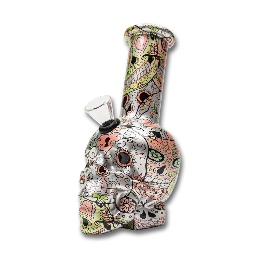 Mini Bong de Cristal SKULL #4 glow
