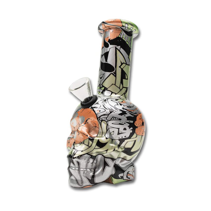 Mini Bong de Cristal SKULL #3 glow