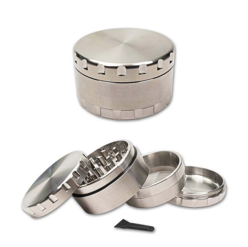 BL Grinder de acero inoxidable 4pza plata