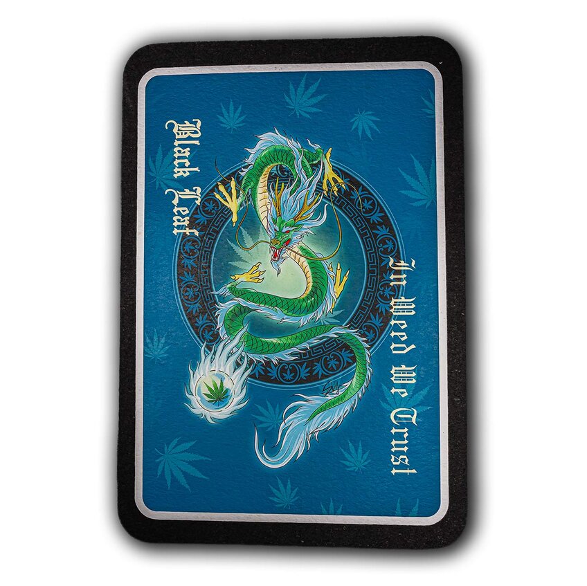 Black Leaf Dab Mat QINGLONG